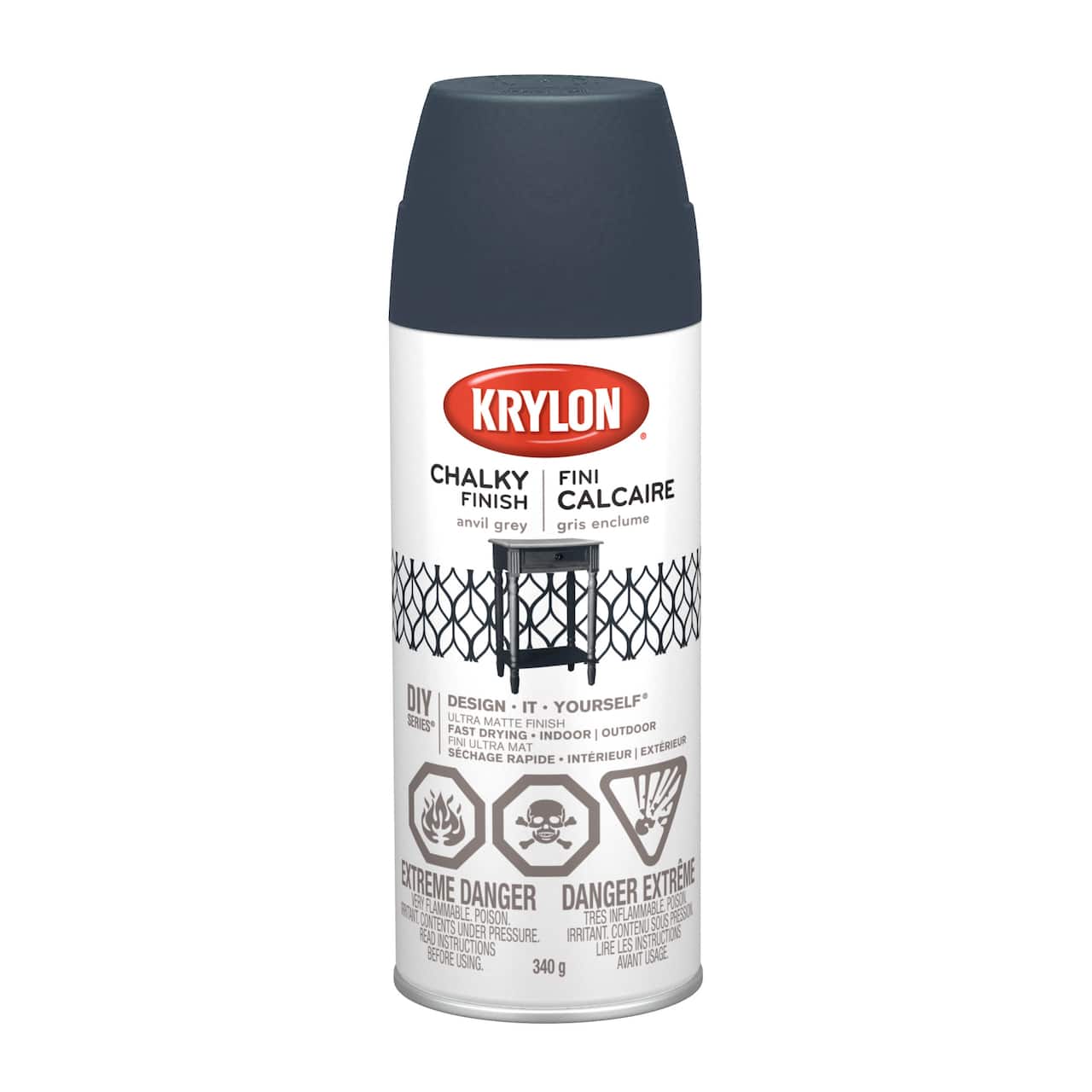 Krylon® Chalky Finish 12oz. Anvil Gray Spray Paint